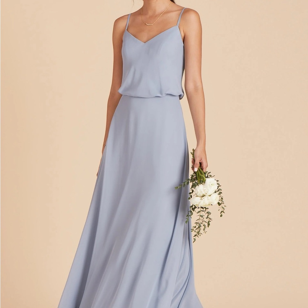 Gwennie Chiffon Dress Dusty Blue